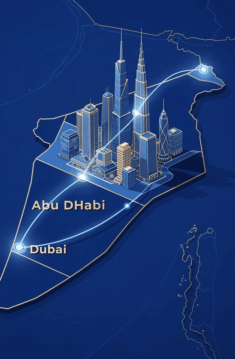 شبكة Qotbox عبر الإمارات